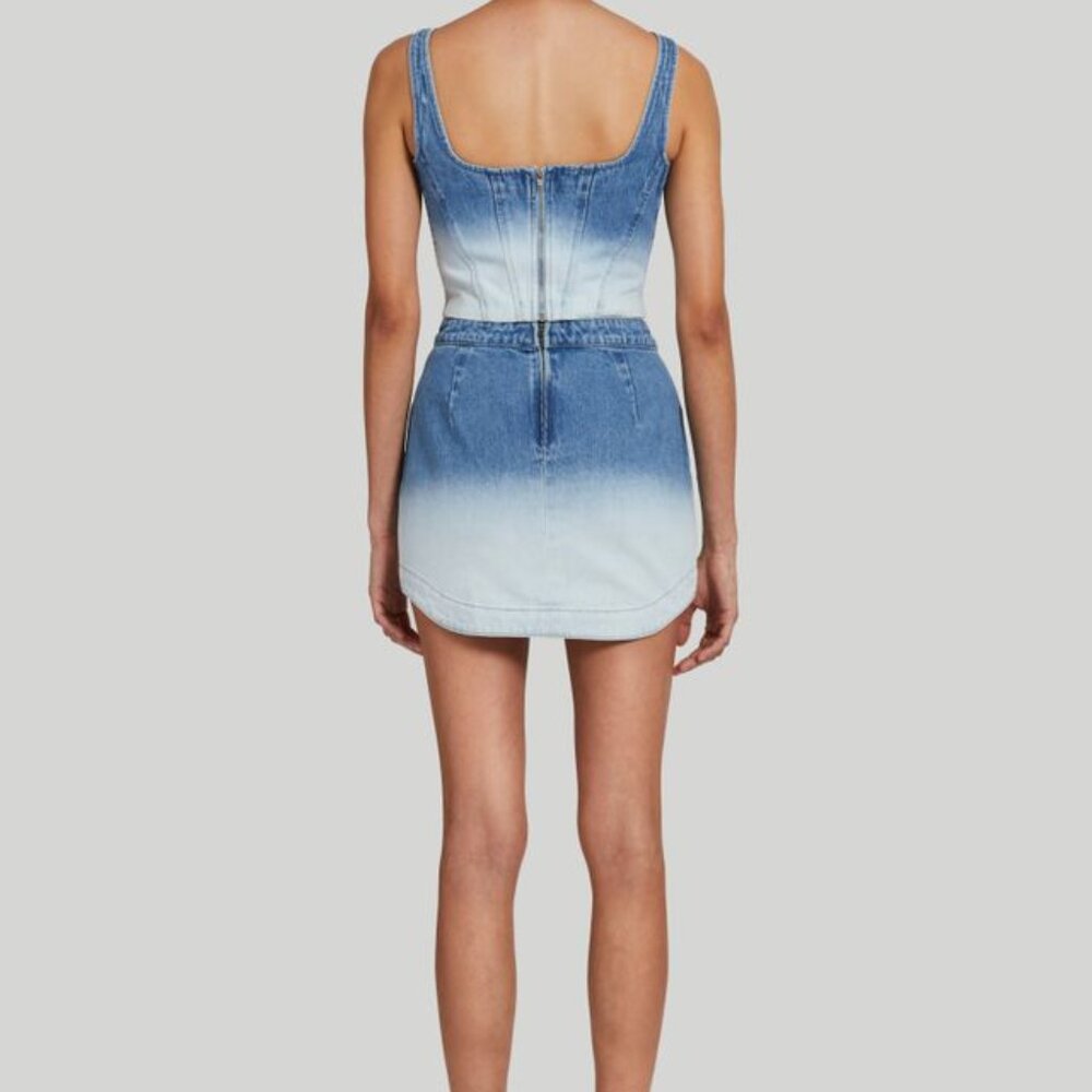 NWT Amanda Uprichard Raisa Denim Top - Picture 8 of 8